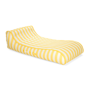 Fabric Colored Pool Float - Yellow Cabana Stripe Lounger